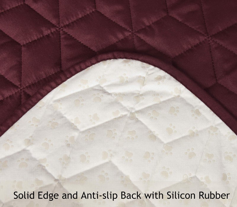 Ameritex Waterproof Nonslip Recliner Cover Christmas Decor Stay in Place, Dog Couch Recliner Cover Furniture Protector for Pets and Kids (Burgundy, 23'') - Image 5